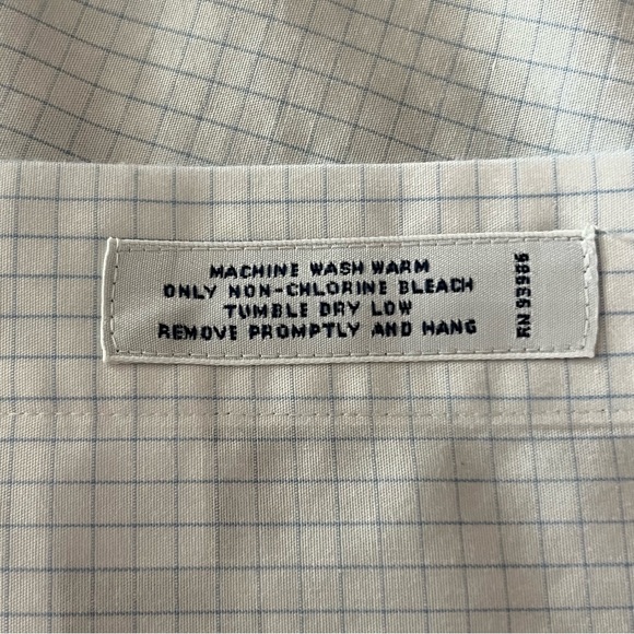 Brooks Brother Classic Button Down Mens Shirt Size 16 1/2 - 34 Blue and White - Picture 10 of 13